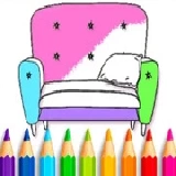 Coloring Book: House Decoration