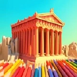 Coloring Book: Parthenon Temple
