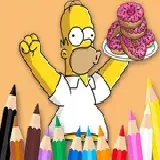 Coloring Book: Simpson Doughnut