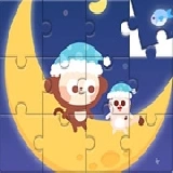 Jigsaw Puzzle: Monkey With Moon