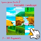Square jigsaw Puzzle 2 - Assemble Landscape